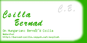 csilla bernad business card